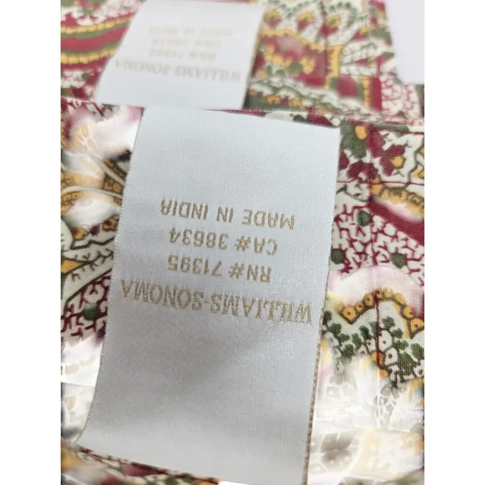 Lot of 6 Williams Sonoma Cotton Napkins Red Paisley Dinner Table Linen